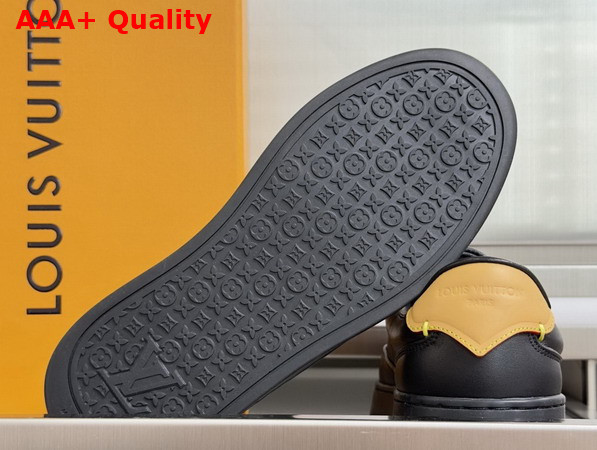 LV Flash Sneaker in Black Plain Calf Leather 1AJA41 Replica