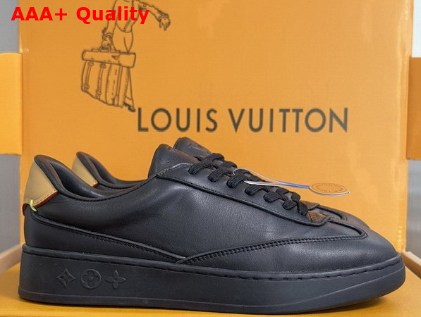 LV Flash Sneaker in Black Plain Calf Leather 1AJA41 Replica