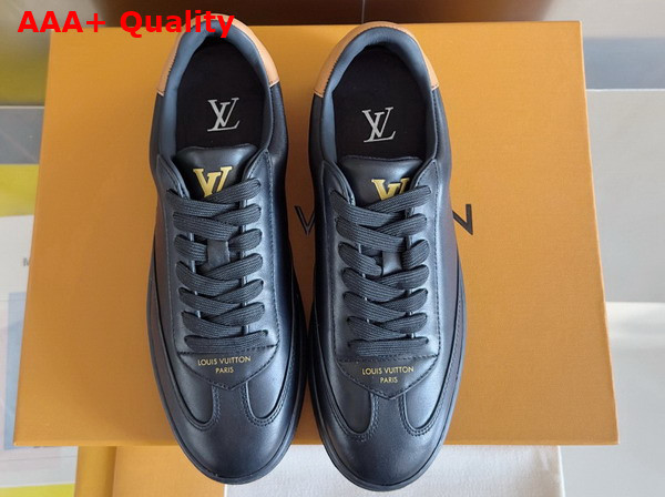 LV Flash Sneaker in Black Plain Calf Leather for Women Replica