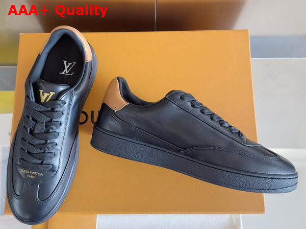 LV Flash Sneaker in Black Plain Calf Leather for Women Replica