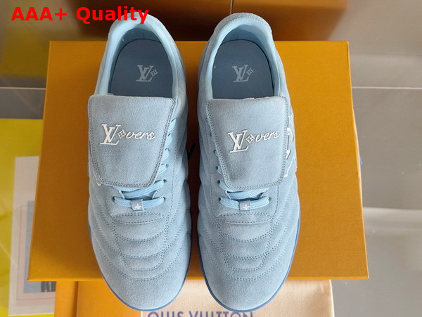 LV Footprint Soccer Blue Suede Calf Leather 1AHUSW Replica