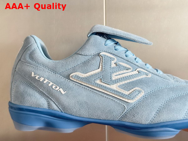 LV Footprint Soccer Blue Suede Calf Leather 1AHUSW Replica