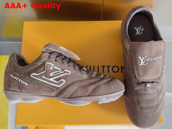 LV Footprint Soccer Brown Suede Calf Leather 1AHUT8 Replica