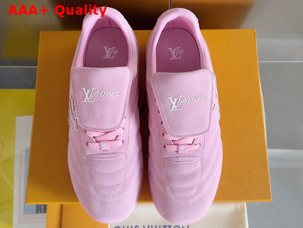 LV Footprint Soccer Pink Suede Calf Leather 1AHUSQ Replica