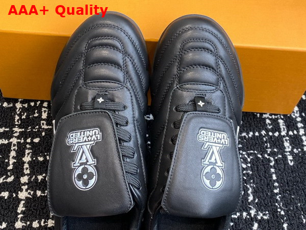 LV Footprint Soccer Sneaker in Black Plain Calf Leather 1AHAI1 Replica