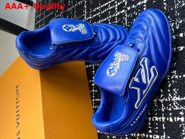 LV Footprint Soccer Sneaker in Blue Plain Calf Leather 1AHDP8 Replica