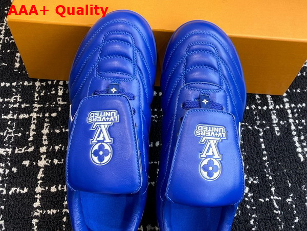 LV Footprint Soccer Sneaker in Blue Plain Calf Leather 1AHDP8 Replica