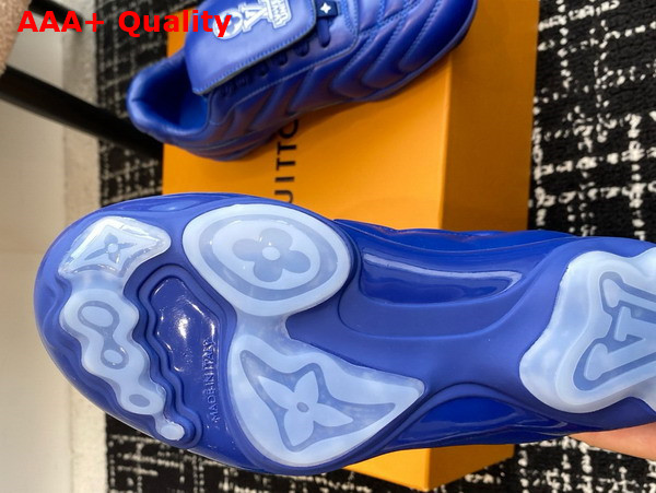 LV Footprint Soccer Sneaker in Blue Plain Calf Leather 1AHDP8 Replica