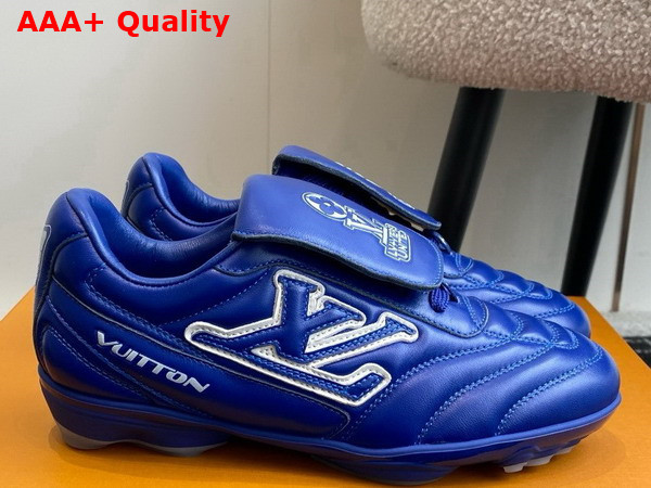 LV Footprint Soccer Sneaker in Blue Plain Calf Leather 1AHDP8 Replica