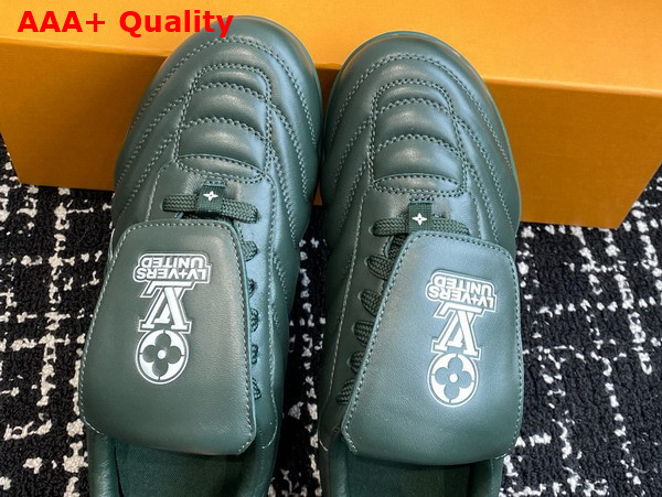 LV Footprint Soccer Sneaker in Green Plain Calf Leather 1AHDPP Replica