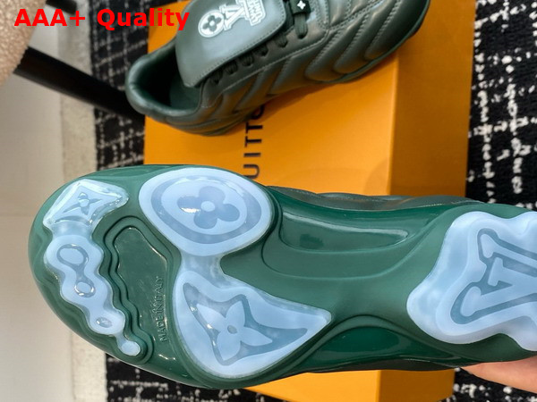LV Footprint Soccer Sneaker in Green Plain Calf Leather 1AHDPP Replica
