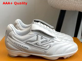LV Footprint Soccer Sneaker in White Plain Calf Leather 1AHDOA Replica