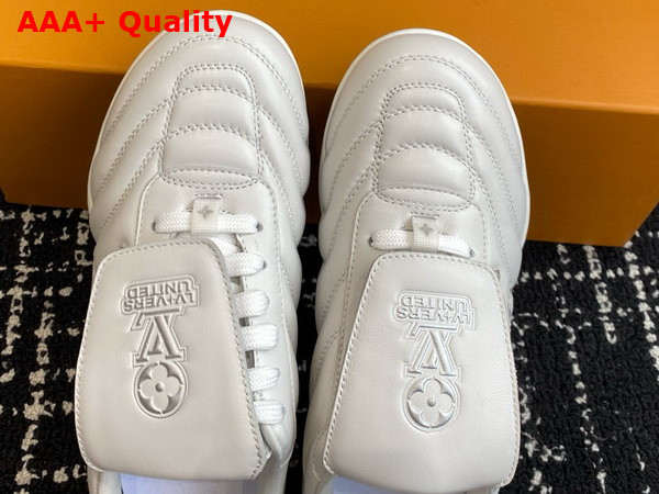 LV Footprint Soccer Sneaker in White Plain Calf Leather 1AHDOA Replica