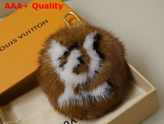 LV Fur Bag Charm and Key Holder in Brown Mink Fur M69563 Replica