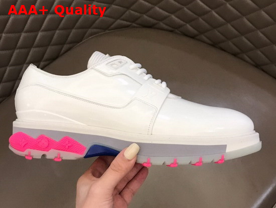 LV Fusion Derby White Glazed Calf Leather 1A8PVF Replica