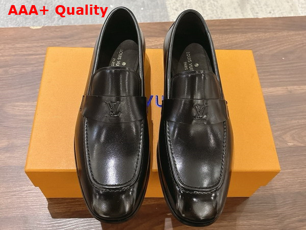 LV Glove Loafer in Black Calfskin Replica