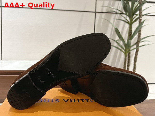 LV Glove Loafer in Brown Suede Calf Leather Replica