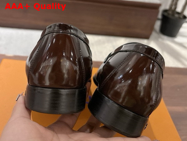 LV Glove Loafer in Moka Brown Glazed Calfskin Replica