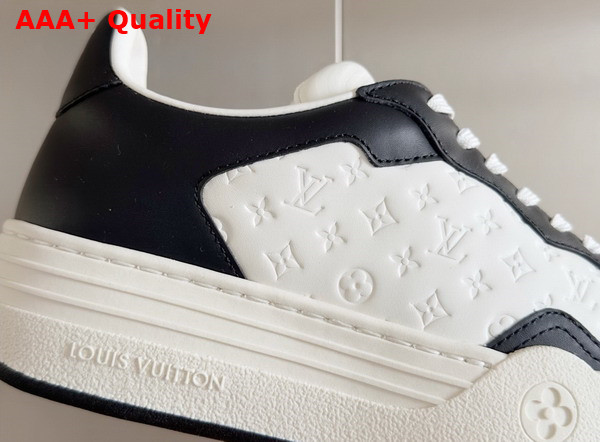 LV Groovy Platform Sneaker in Black Monogram Debossed Calf Leather 1ACL2O Replica