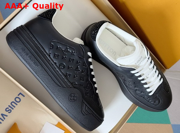 LV Groovy Platform Sneaker in Noir Monogram Debossed Calf Leather 1ACL5C Replica
