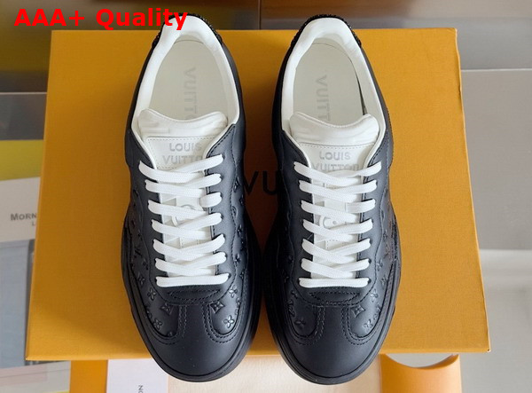 LV Groovy Platform Sneaker in Noir Monogram Debossed Calf Leather 1ACL5C Replica