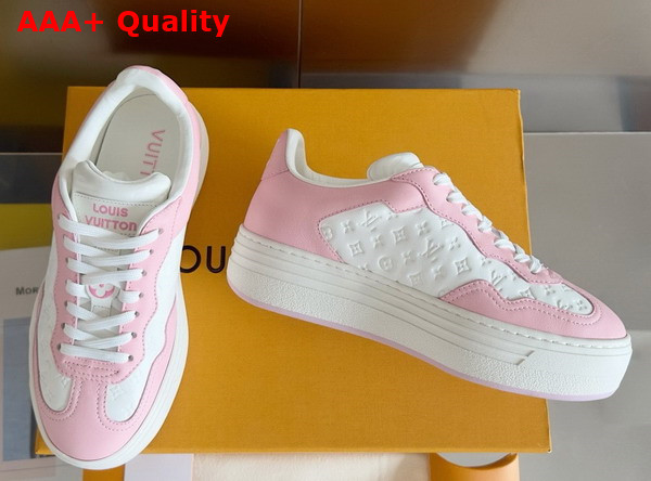 LV Groovy Platform Sneaker in Rose Clair Monogram Debossed Calf Leather 1ACL1S Replica