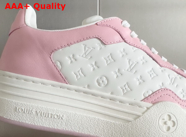 LV Groovy Platform Sneaker in Rose Clair Monogram Debossed Calf Leather 1ACL1S Replica