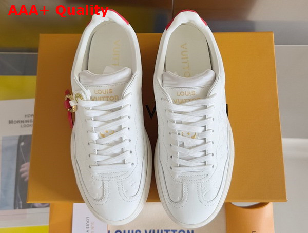 LV Groovy Platform Sneaker in White Monogram Debossed Calf Leather 1AGUUK Replica
