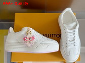 LV Groovy Sneaker in White Calf Leather 1ACO5R Replica