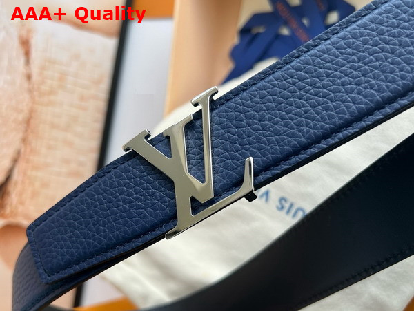 LV Heritage 35mm Reversible Belt in Midnight Blue Leather M8359V Replica
