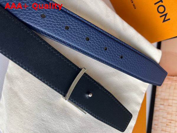 LV Heritage 35mm Reversible Belt in Midnight Blue Leather M8359V Replica