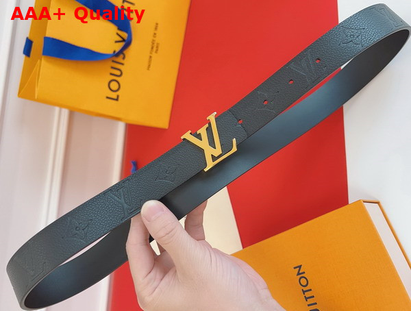LV Iconic 30mm Reversible Belt in Black Monogram Empreinte Leather M0328W Replica