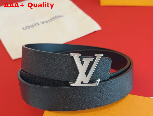 LV Iconic 30mm Reversible Belt in Black Monogram Empreinte Leather M0328W Replica