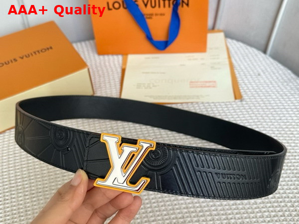 LV Imprint 40mm Reversible Belt in Black Leather M8352U Replica