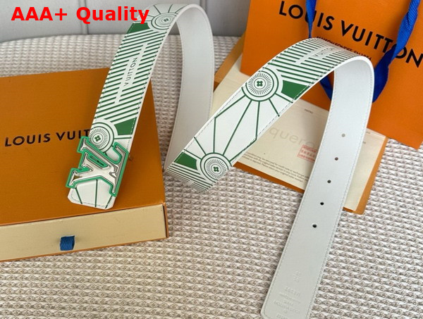 LV Imprint 40mm Reversible Belt in White Leather M8392U Replica