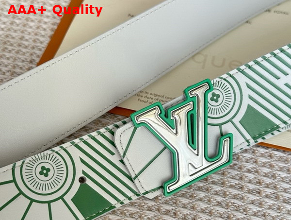 LV Imprint 40mm Reversible Belt in White Leather M8392U Replica