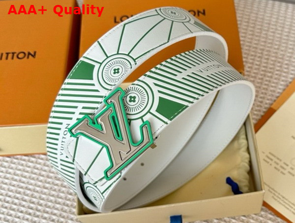 LV Imprint 40mm Reversible Belt in White Leather M8392U Replica