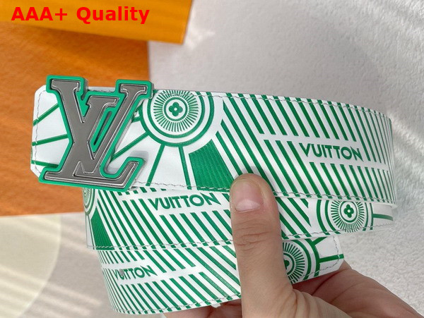 LV Imprint 40mm Reversible Belt in White Leather M8392U Replica