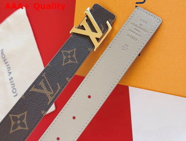 LV Initiales 30mm Reversible Belt in Monogram Canvas and Beige Calfsin M0696W Replica