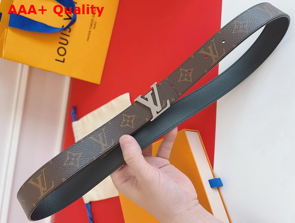 LV Initiales 30mm Reversible Belt in Monogram Canvas and Black Calfskin M0565W Replica