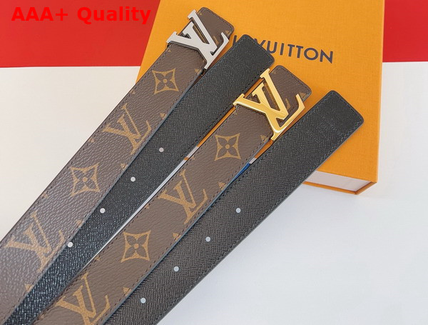 LV Initiales 30mm Reversible Belt in Monogram Canvas and Taiga Leather Replica