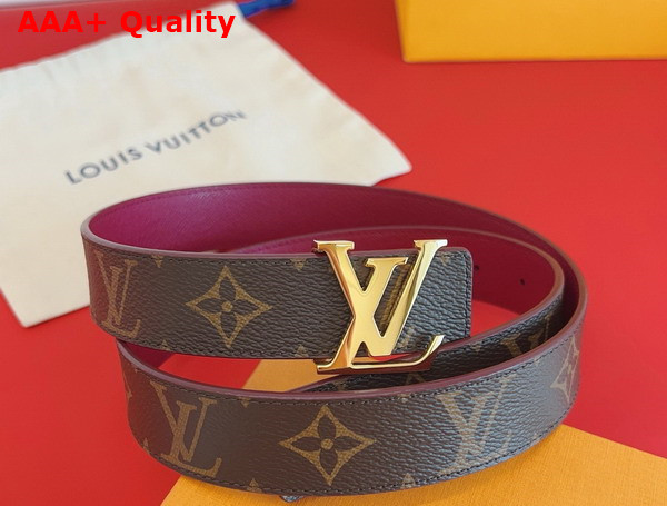 LV Initiales 30mm Reversible Belt in Monogram Canvas and Taiga Leather Replica