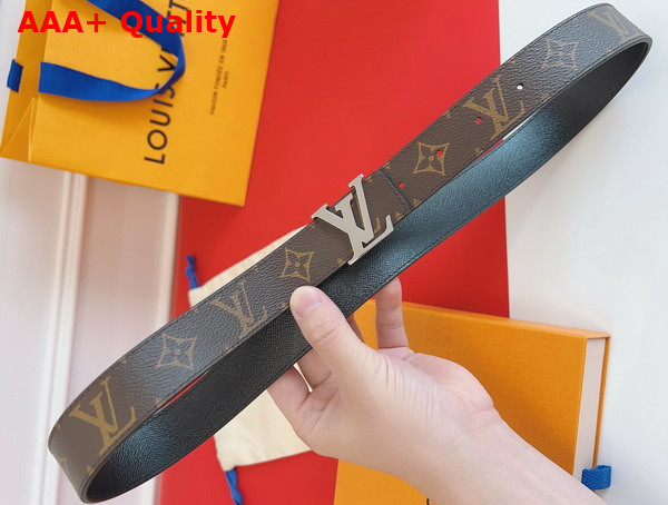 LV Initiales 30mm Reversible Belt in Monogram Canvas and Taiga Leather Replica