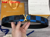 LV Initiales 40 mm Reversible Belt Blue Damier Graphite Canvas and Calf Leather M0319V Replica