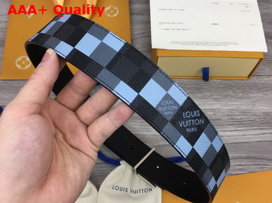 LV Initiales 40 mm Reversible Belt Gris Damier Graphite Canvas and Calf Leather M0320V Replica