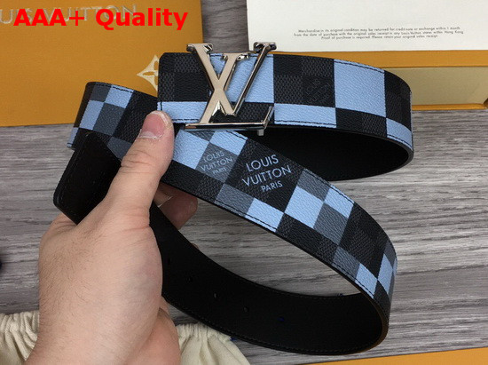 LV Initiales 40 mm Reversible Belt Gris Damier Graphite Canvas and Calf Leather M0320V Replica