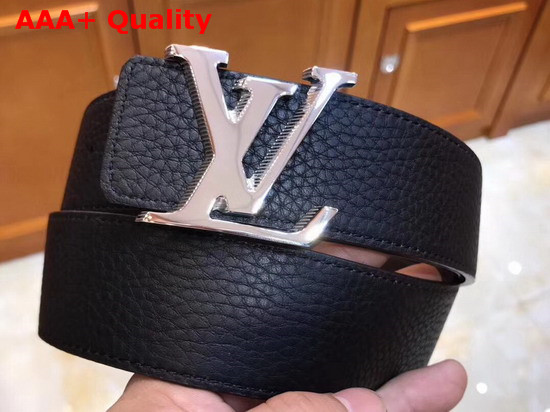 LV Initiales 40 mm Reversible Belt in Coffee and Black Grained Calfskin Replica