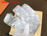 LV Initiales 40mm Reversible Belt Silver Damier Salt Canvas Recto Side Calf Leather Verso Side MP300Q Replica
