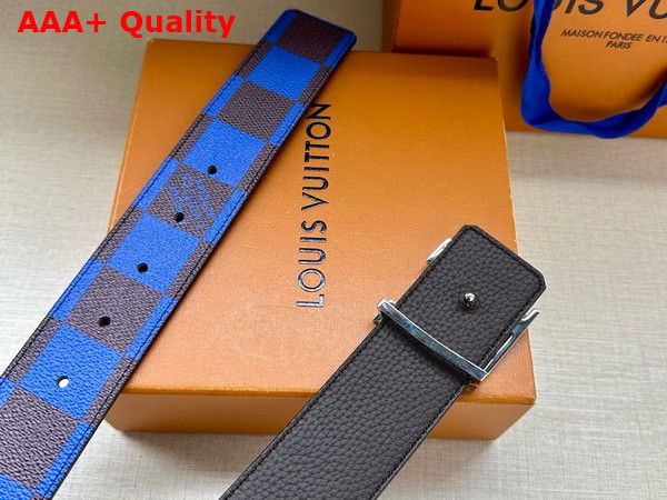 LV Initiales 40mm Reversible Belt in Blue Damier Pop Coated Canvas M8474V Replica