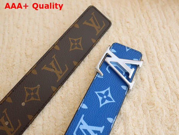 LV Initiales 40mm Reversible Belt in Blue Monogram Coated Canvas M8393U Replica